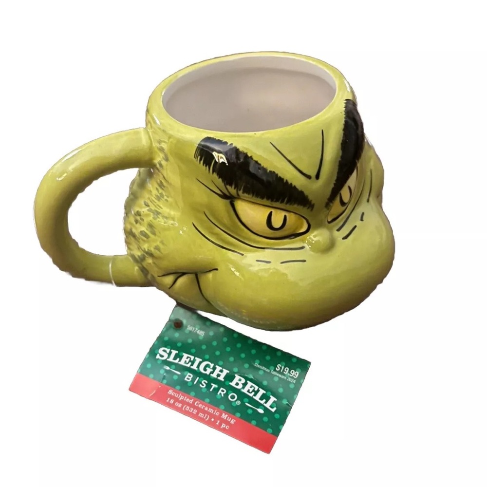 Grinch Face Ceramic Mug